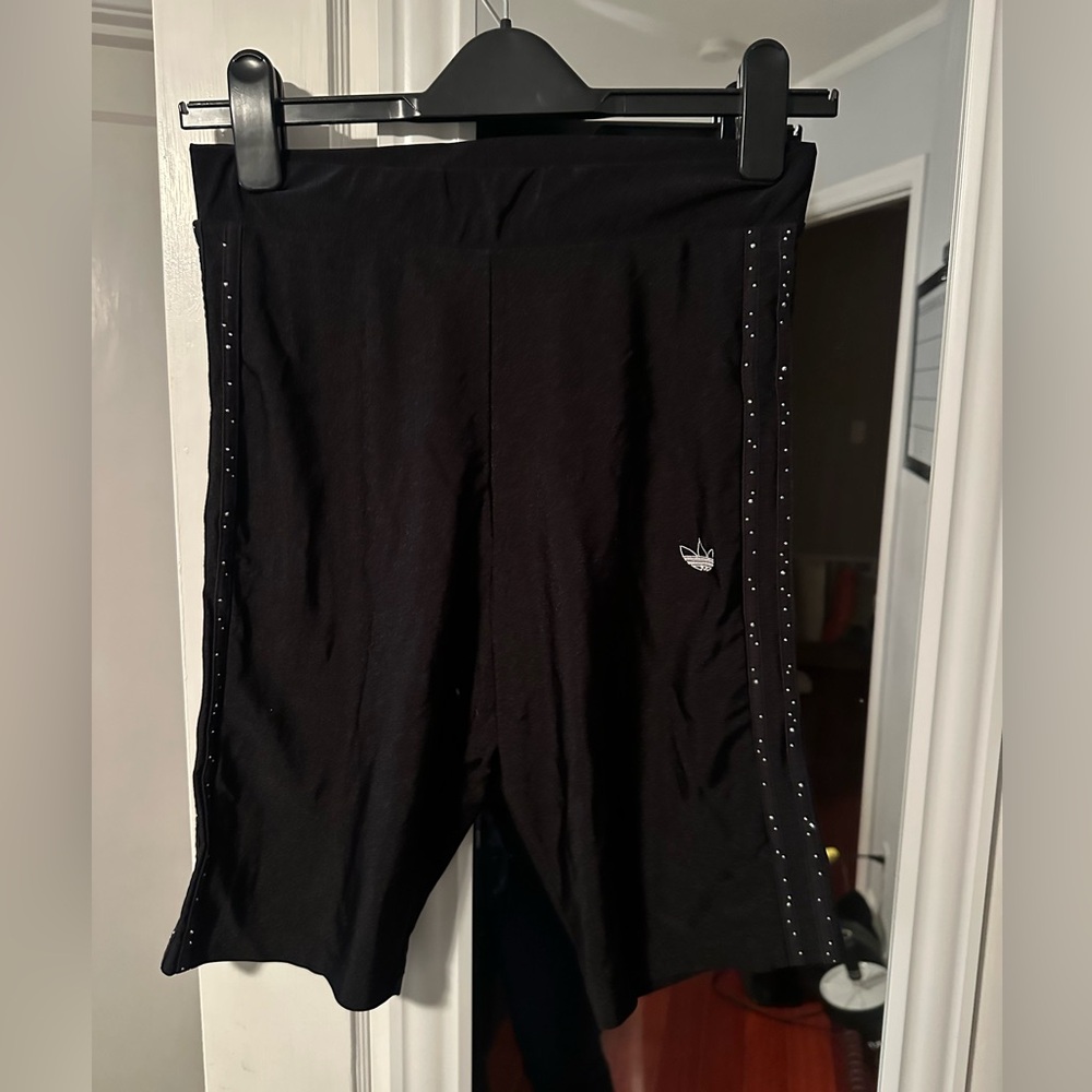 Adidas Embellished Jewels Women’s Bike Cycling Shorts Active Pants Black M
